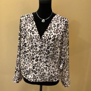 Leopard print H & M size 10 blouse